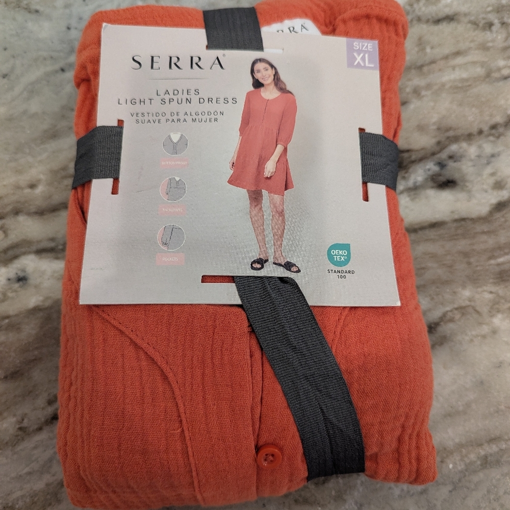 NWT Serra Women's Light Spun Dress - Orange